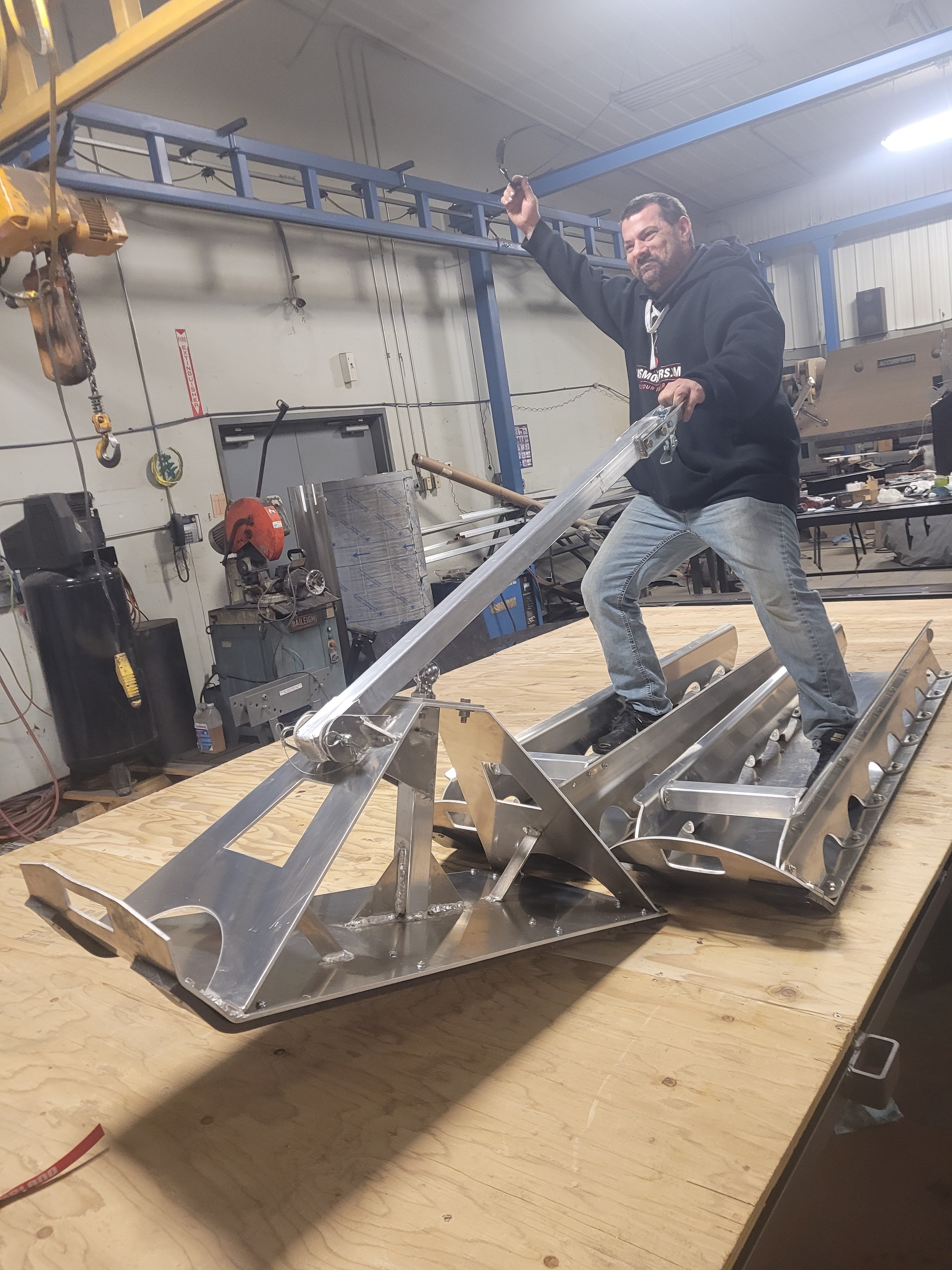 New Tow ski design now ready for winter Yay! Nodak Angler